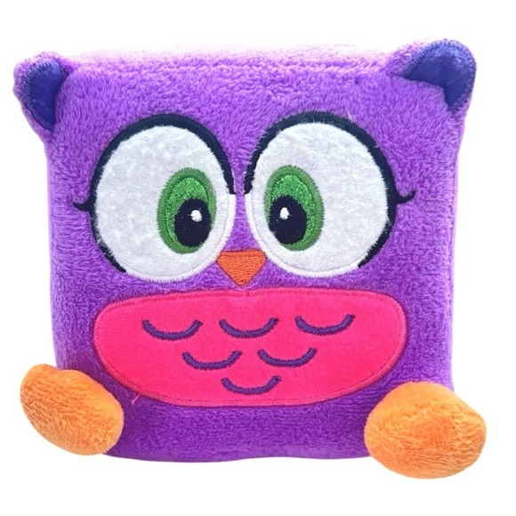 Nanco Other - Nanco Square Owl Plush Stuffed Toy Mini Purple Orange Feet Cute Soft Kawaii